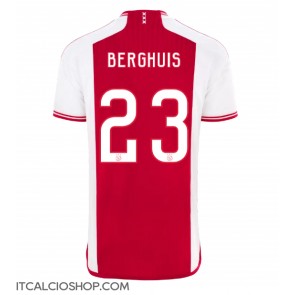 Ajax Steven Berghuis #23 Prima Maglia 2023-24 Manica Corta